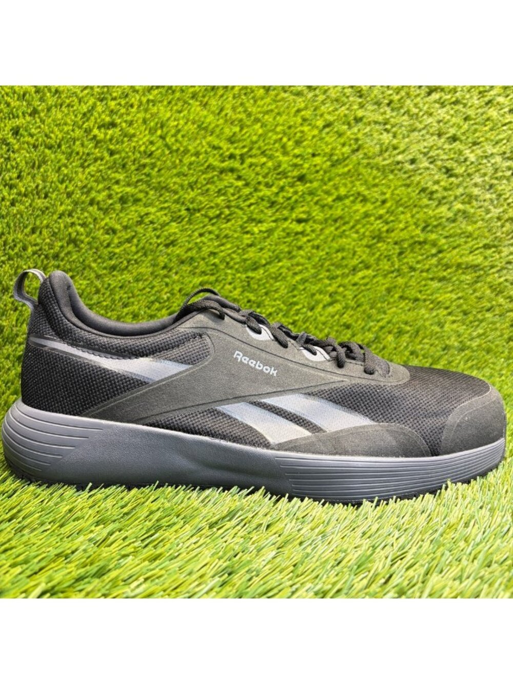 Reebok Lite Plus 4 Mens Size 11 Black Gray Composite Safety Toe Work Shoes